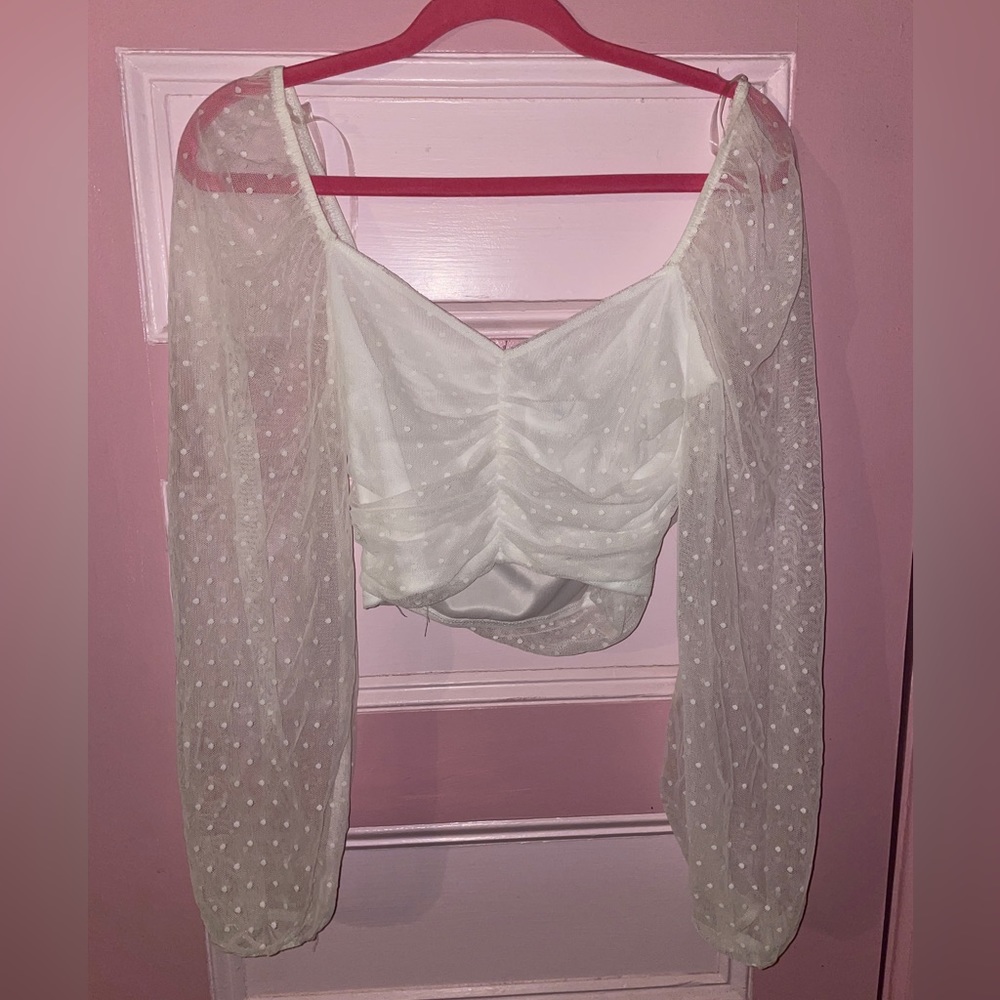 NEW Mesh Sleeve Top - Picture 1 of 2